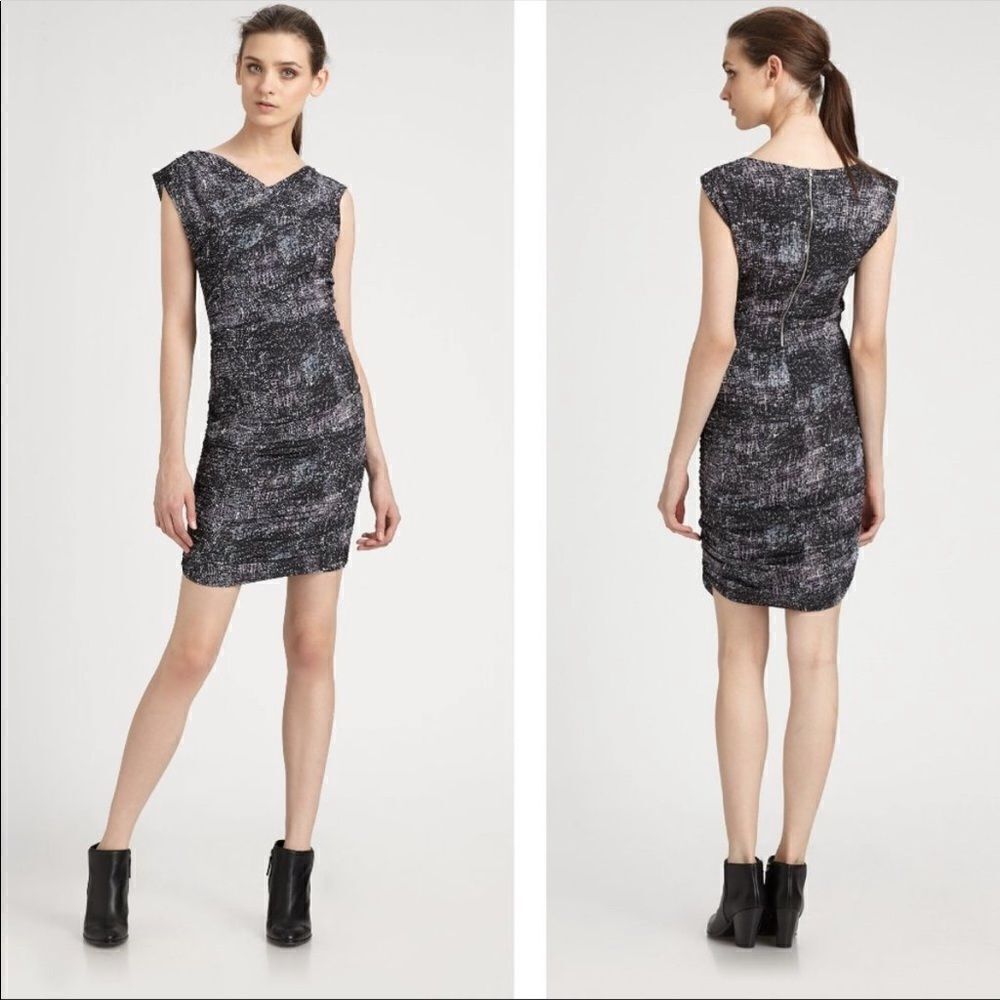 IRO Multi Print Heidi Dress Club Event Party Feminine Contemporary Vegas